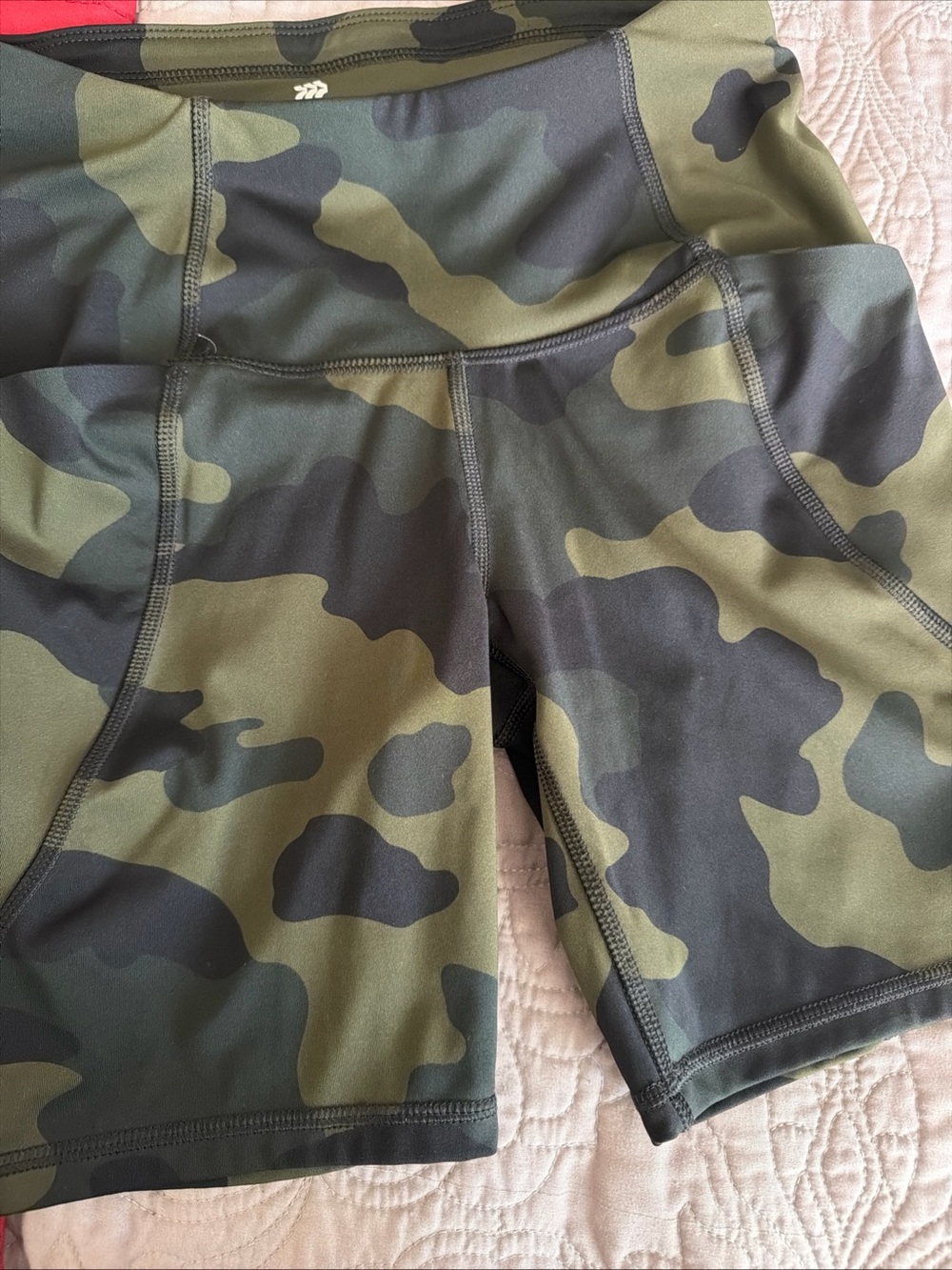 all in motion Women's Camouflage Athletic Shorts - Olive & Black